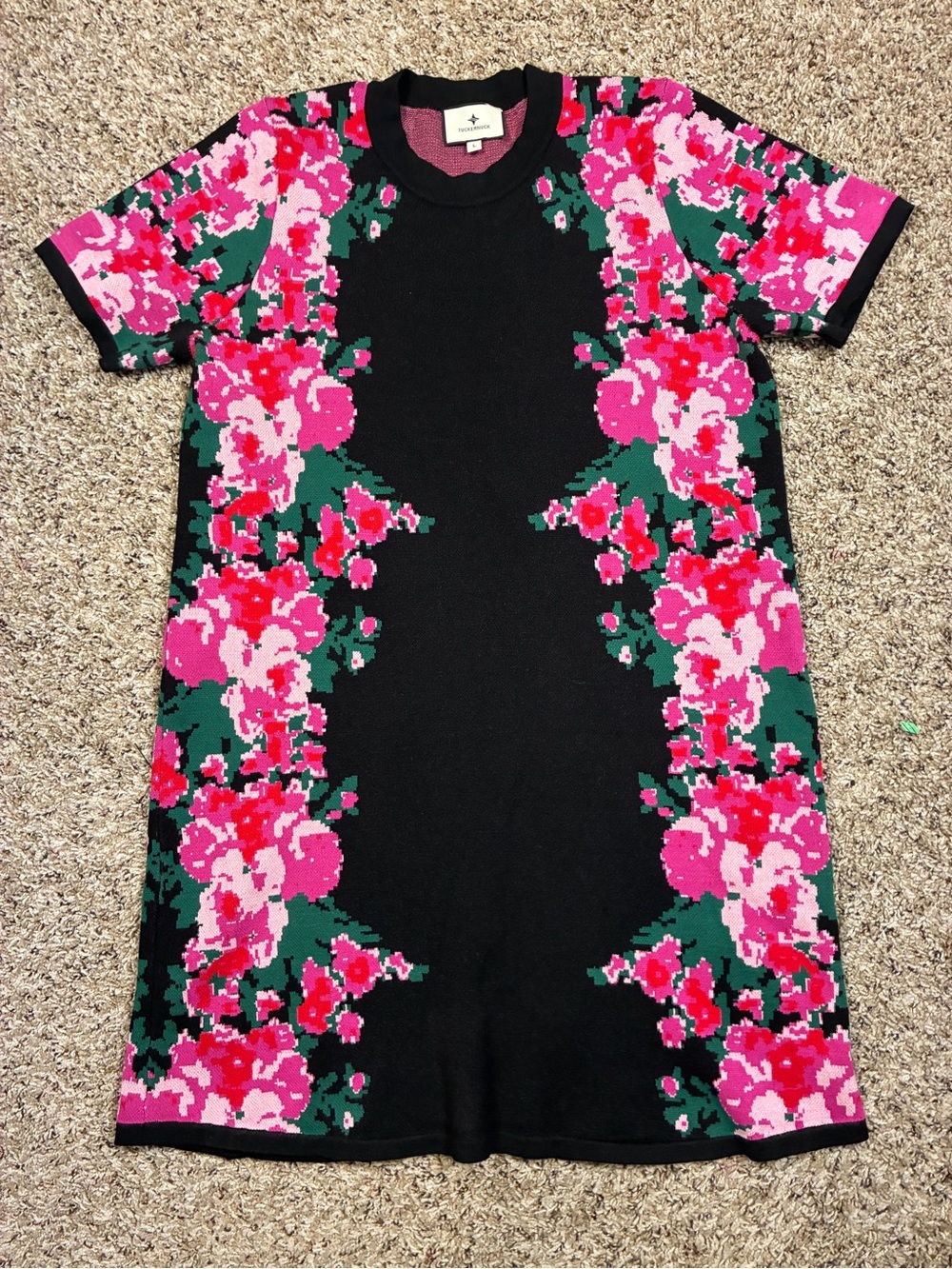 Tuckernuck Climbing Roses Marie Knit Jacquard Mini Dress - Picture 4 of 13